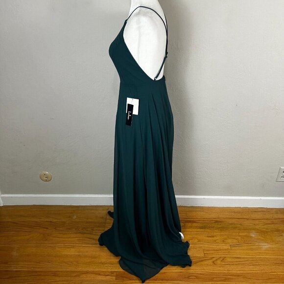 NEW Lulu's Mythical Kind of Love Dark Green Square Neck Maxi Dress Size XS - Picture 4 of 9